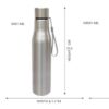 Acc002_IMAGE 1 Premium 750ml Steel Water Bottle – Single-Wall, Leak-Proof for Travel with Strap (Silver)