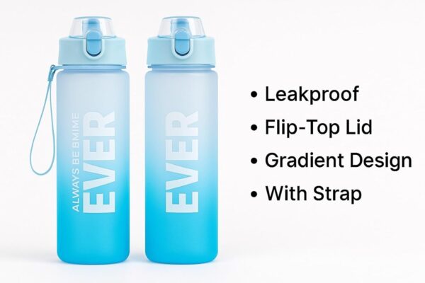 Acc003_IMAGE 4 Unbreakable Tritan Sports Water Bottle with Straw - 1000ml, Blue
