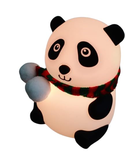 Gif001_IMAGE 3 Panda Night Lamp, Panda Touch Silicone Lamp, 7 Colour Changing Light for Kids Bedroom, USB Rechargeable,Birthday Gift for Girls and Boys (Close Eye), Multicolor, led