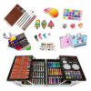 CALIST 145 pcs Oil Pastel Color Pencil Crayon Watercolor Pen Eraser sharkener Art Set Drawing kit,Craft Painting Set Great Birthday Gift 7 Metallic Color Pencils,Drawing Sketching