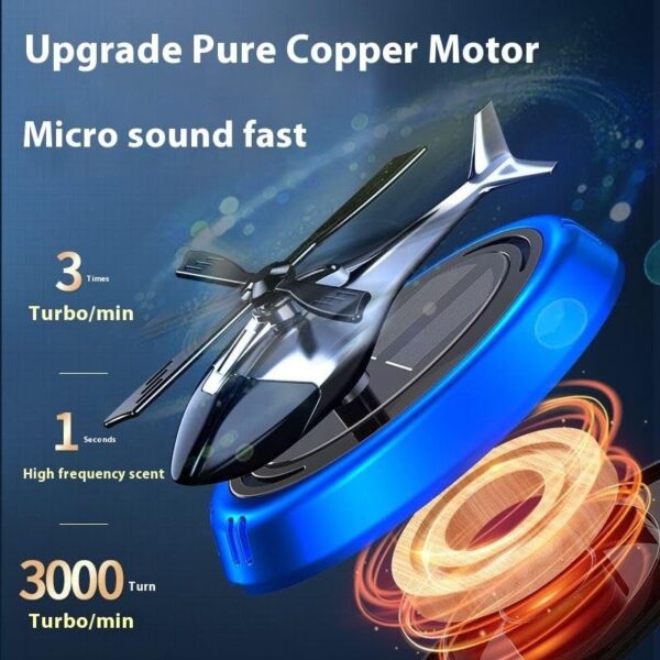 Solar Car perfume Car Interior Decoration Accessories Fragrance for car, Home, Office Decoration Helicopter Solar Energy Rotating Aromatherapy Aviation Al Alloy Diffuser (multi colour) (Aeroplane)