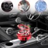 Gif009_IMAGE 2 Car Solar Perfume Air Freshener Auto Rotation Essential Oil Diffuser Aromatherapy Decoration Accessories for Car, Family, Vehicle(BLACK) (SOLAR POWER CAR AROMA) (Rotate Only Under Sunlight)