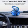 Gif009_IMAGE 3 Car Solar Perfume Air Freshener Auto Rotation Essential Oil Diffuser Aromatherapy Decoration Accessories for Car, Family, Vehicle(BLACK) (SOLAR POWER CAR AROMA) (Rotate Only Under Sunlight)