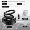 Gif009_IMAGE 4 Car Solar Perfume Air Freshener Auto Rotation Essential Oil Diffuser Aromatherapy Decoration Accessories for Car, Family, Vehicle(BLACK) (SOLAR POWER CAR AROMA) (Rotate Only Under Sunlight)