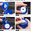 Gif009_IMAGE 5 Car Solar Perfume Air Freshener Auto Rotation Essential Oil Diffuser Aromatherapy Decoration Accessories for Car, Family, Vehicle(BLACK) (SOLAR POWER CAR AROMA) (Rotate Only Under Sunlight)