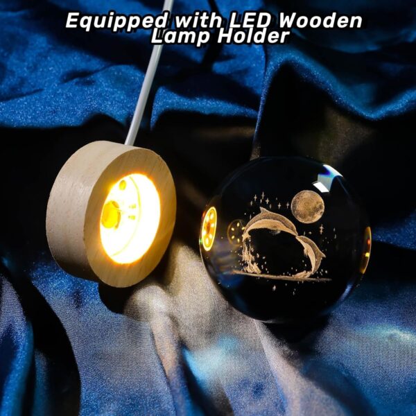 Gif011_IMAGE 3 3D Creative Visualization Lamp, LED Night Light with Wooden Base, Decorative Globe Display
