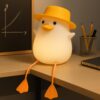 Gif013_IMAGE 1 Silicone Duck Night Lamp Soft LED Bedside Light with Touch Control & 7-Color Changing, USB Rechargeable Nursery Lamp for Kids Bedroom, Cute Animal Shape Baby Nightlight & Gift, Mobile Holder