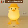 Gif013_IMAGE 3 Silicone Duck Night Lamp Soft LED Bedside Light with Touch Control & 7-Color Changing, USB Rechargeable Nursery Lamp for Kids Bedroom, Cute Animal Shape Baby Nightlight & Gift, Mobile Holder