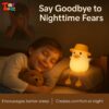 Gif013_IMAGE 5 Silicone Duck Night Lamp Soft LED Bedside Light with Touch Control & 7-Color Changing, USB Rechargeable Nursery Lamp for Kids Bedroom, Cute Animal Shape Baby Nightlight & Gift, Mobile Holder