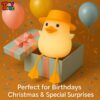 Gif013_IMAGE 6 Silicone Duck Night Lamp Soft LED Bedside Light with Touch Control & 7-Color Changing, USB Rechargeable Nursery Lamp for Kids Bedroom, Cute Animal Shape Baby Nightlight & Gift, Mobile Holder