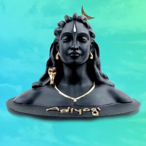 Gif017_IMAGE 1 Handicrafts Villa 13cm Black Adiyogi Shiva Statue for Car Dashboard, Pooja & Gift | Mahadev Murti Idol, Shankara for Home & Office Décor