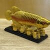 Gif018_IMAGE 4 Feng Shui Golden Arowana Fish Strong Wealth Symbol & Protects Mishaps, Troubles Vastu Products Home & Office (Fish-2)
