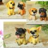 Gif020_IMAGE 3 Deluxe Assorted Miniature Resin Dog Toy Figures Cake Topper Doggies Playset Punny Series Statue Gift for Dollhouse Shelf Garden Planter Boxes & Puppy Party Set & Teacher Rewards/Prizes (Dozen of 12)