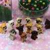 Gif020_IMAGE 5 Deluxe Assorted Miniature Resin Dog Toy Figures Cake Topper Doggies Playset Punny Series Statue Gift for Dollhouse Shelf Garden Planter Boxes & Puppy Party Set & Teacher Rewards/Prizes (Dozen of 12)