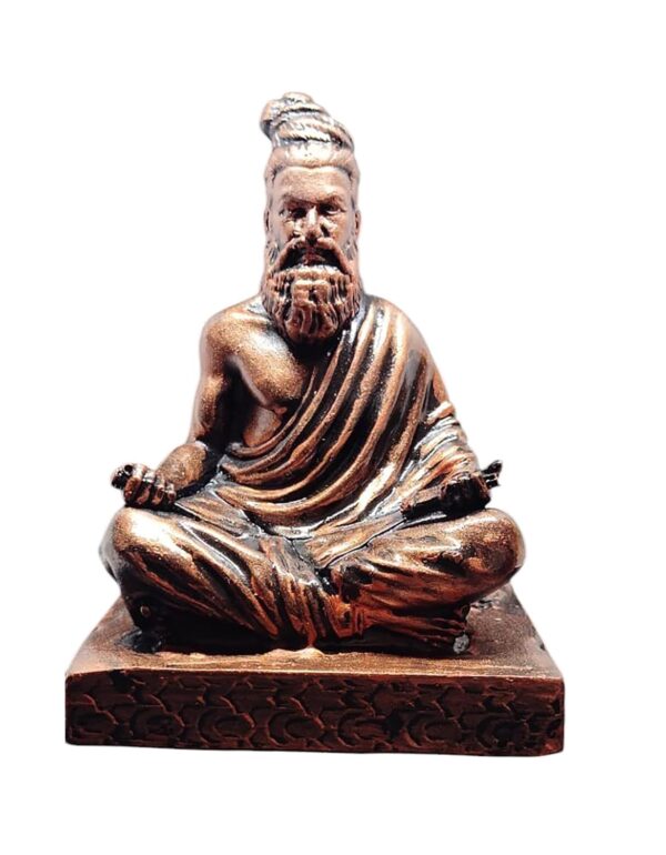 Thiruvalluvar Statue | Ayyan Valluvar Handmade Polyresin Showpiece | Sitting Position Figurine for Home & Spiritual Decor | Iconic Tamil Poet & Philosopher Statue