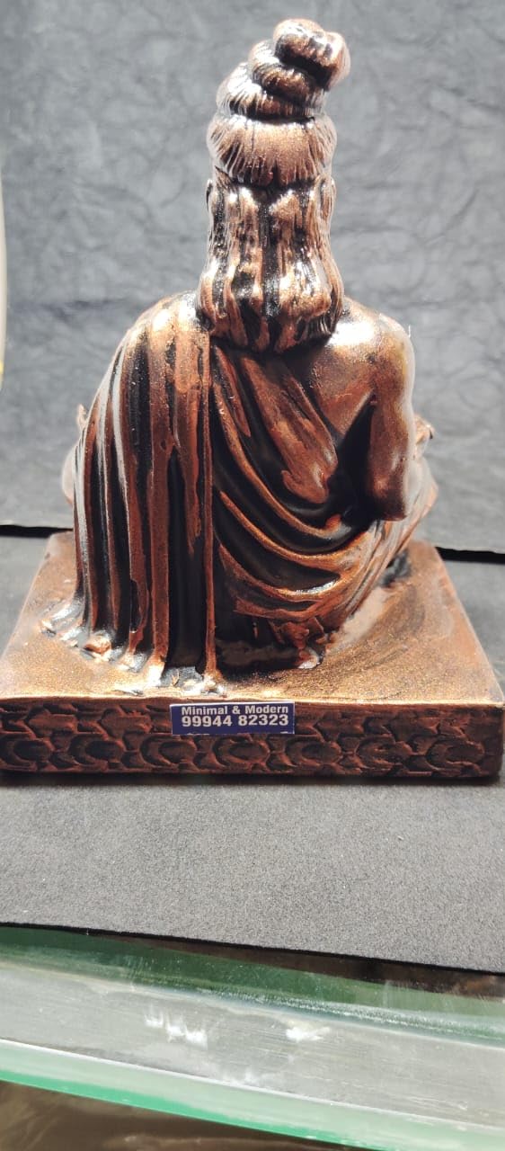 Thiruvalluvar Statue | Ayyan Valluvar Handmade Polyresin Showpiece | Sitting Position Figurine for Home & Spiritual Decor | Iconic Tamil Poet & Philosopher Statue