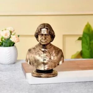 Gif022_IMAGE 1 WELNO Dr. A. P. J. Abdul Kalam Statue Idol for Office Table,School,Car and Home Decorative Figurine (5 Inch) Bronze Colour