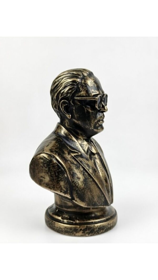 Gif023_IMAGE 3 Dr. B. R. Ambedkar Copper Statue, Antique Bronze Finish, 3.5x5 Inch, Home Decor Office Desk Study Table Car Dashboard Gift