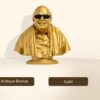 Gif024_IMAGE 4 Kalaignar Car Dashboard Idol – 3 Inch Antique Bronze | Mini Kalaignar Statue for Car Interior Decor | Inspirational Showpiece for Home & Office | Decorative Gift (Antique Bronze)