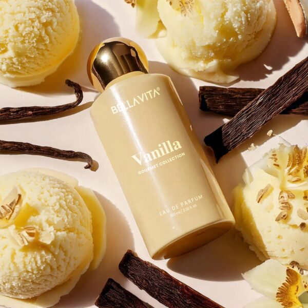 Per003_IMAGE 2 BELLAVITA Gourmet Collection Vanilla | Long Lasting Perfume for Man and Woman | EDP 100ml | Musk, Fruity Premium Unisex Fragrance for Men and Women