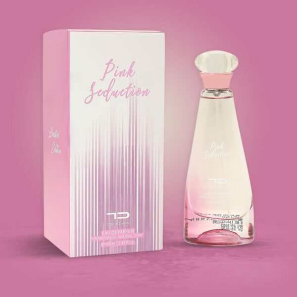 Tom & Darin Pink Seduction Luxury perfume for Women, 60ml | Eau De parfum | Premium luxury captivating perfume spray with Black Currant, Jasmine and Sandalwood | Womens perfume (Woody)