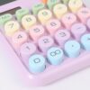 Sta001_IMAGE 2 Cute Pastel Calculator with Big Display | Stylish Desktop & School Calculator with Soft Color Buttons | Dual Power Basic Calculator for Students, Office & Home Use