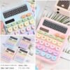 Sta001_IMAGE 4 Cute Pastel Calculator with Big Display | Stylish Desktop & School Calculator with Soft Color Buttons | Dual Power Basic Calculator for Students, Office & Home Use