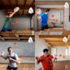 Hanging Table Tennis Trainer for Kids Indoor Self Training Portable Ping Pong Set 10 Pieces 2 Racket 2 Balls 2 Hooks 1 Unicorn Hanger and 2 Unicorn Stickers in 1 Unicorn Box