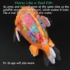 Transparent 3D Dolphine Toy 360 Degree Rotation, Gear Simulation Mechanical Dolphine Sound and Light Toy for 2-5 Years Boys and Girls (Big Size)