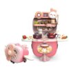 Toy006_IMAGE 1 Kids Kitchen Set Suitcase Toy for Girls (3–6 Years) | Pretend Play Cooking Utensils with Aircraft Storage Case | Mini Chef Role Play Kitchen Toy Set with Portable Carry Box – Pink (Pack of 1)