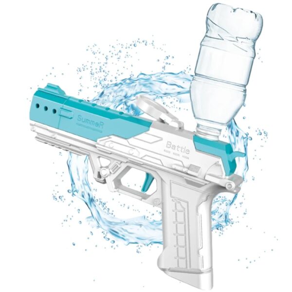 Electric Water Gun for Kids & Adults – Long Range High Capacity Squirt Gun | Summer Outdoor Pool Toy, Educational Shooting Pistol for Boys & Girls (Pistol)