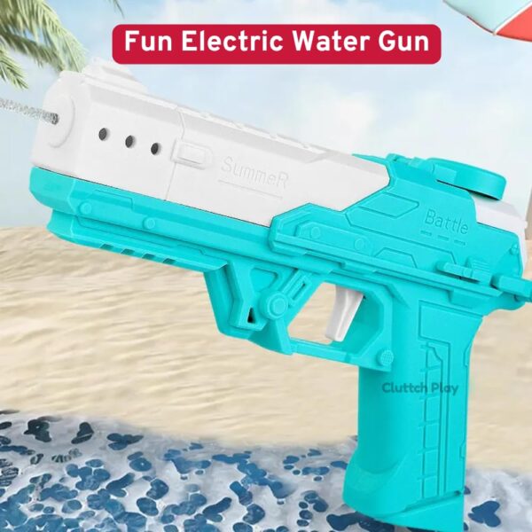 Electric Water Gun for Kids & Adults – Long Range High Capacity Squirt Gun | Summer Outdoor Pool Toy, Educational Shooting Pistol for Boys & Girls (Pistol)