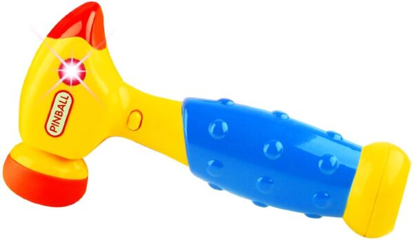 Toy008_IMAGE 4 Hammer Table Ball Pound Toy for Kids, Educational Activity Toy Game with 6 Different Colored Balls and 1 Toy Pinball Hammer Toy for Toddler Infants