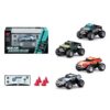 Mini RC Monster Off-Road Car 1:64 Scale Remote Control Truck with Big Rubber Tyres, Shock Absorbers & LED Lights | Alloy Body Mini Racing Car Toy for Kids Boys Girls Indoor Desktop RC Car