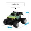 Mini RC Monster Off-Road Car 1:64 Scale Remote Control Truck with Big Rubber Tyres, Shock Absorbers & LED Lights | Alloy Body Mini Racing Car Toy for Kids Boys Girls Indoor Desktop RC Car