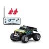 Mini RC Monster Off-Road Car 1:64 Scale Remote Control Truck with Big Rubber Tyres, Shock Absorbers & LED Lights | Alloy Body Mini Racing Car Toy for Kids Boys Girls Indoor Desktop RC Car