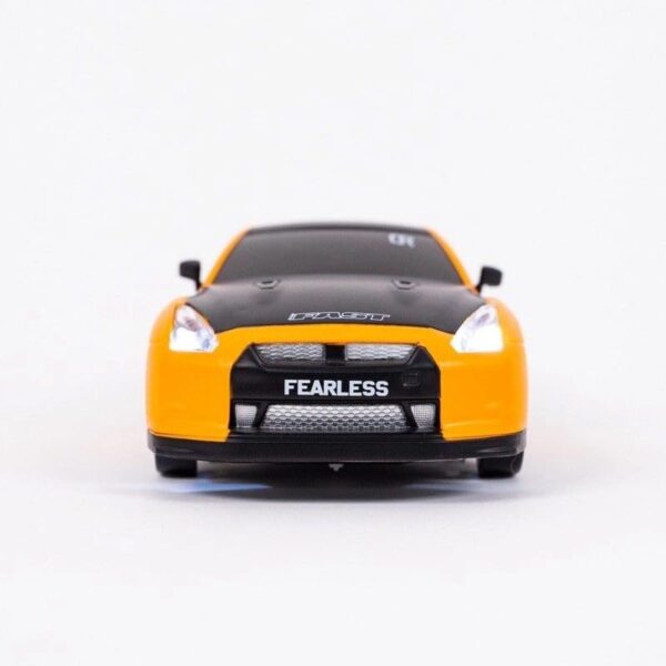 GT-R RC Drift Car 1:24 Scale | 4WD Vehicle | Push and Drift Use | Interchangeable Wheels | Indoor Outdoor Fun Play for Boys | Car Model | Remote Control Vehicle