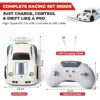 Smart RC Drift Racing Car with Gesture Control | 4WD High-Speed Remote Control Toy Car with LED Lights, Follow Me & Escape Mode | Rechargeable Mini Stunt RC Car for Kids (RC Drift Racing Car)