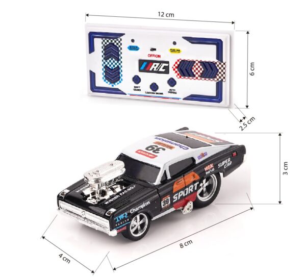 Toy013_IMAGE 3 funnykid Mini Drift RC Car - Remote Controlled Car Gift Toy from 3 4 5 6 7 8 9 10 Years Boys, 1:64 with Metal Housing, 3 Gear, Type-C, 30 m Range, 30 Min Runtime, Buildable Racing Team Fleet