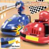 Toy014_IMAGE 4 RC Bumper Car Set of 2 with Remote Control & Jump-Out Figures | Dual Speed Modes, 360° Spinning, Lights & Sounds | 2 Player RC Bumper Car Game for Kids