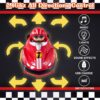 Toy014_IMAGE 5 RC Bumper Car Set of 2 with Remote Control & Jump-Out Figures | Dual Speed Modes, 360° Spinning, Lights & Sounds | 2 Player RC Bumper Car Game for Kids