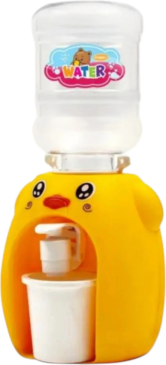 Kids Mini Water Dispenser, Cute Bear Design, Yellow,