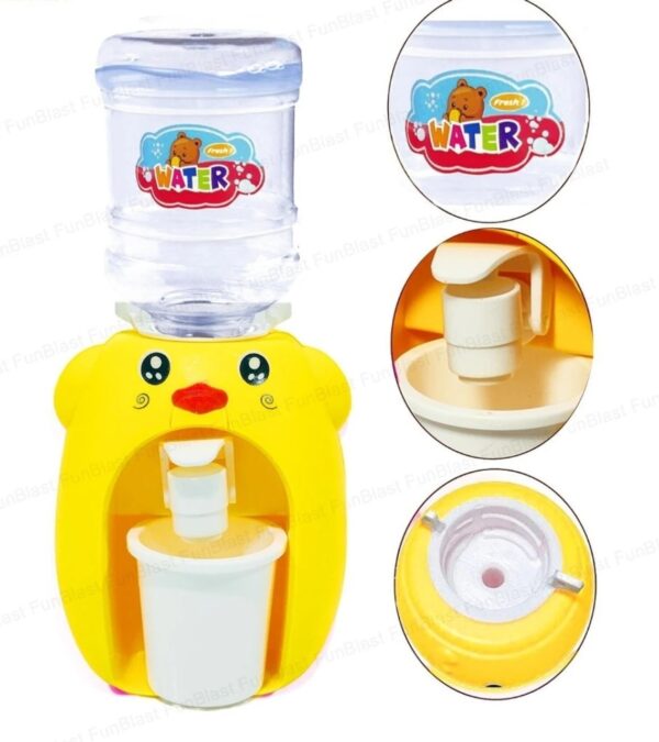 Kids Mini Water Dispenser, Cute Bear Design, Yellow,