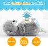 Kidology Baby Plush Toy with Music, Lights & Breathing Motion, Interactive Teddy Bear for Sensory Learning, Soft Stuffed Animal Newborn Babies, Musical Toy Kids Valentine (Grey) – 30cm