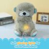 Kidology Baby Plush Toy with Music, Lights & Breathing Motion, Interactive Teddy Bear for Sensory Learning, Soft Stuffed Animal Newborn Babies, Musical Toy Kids Valentine (Grey) – 30cm
