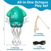 Kidology Dancing Squid Crawling Baby Toy | Electric Musical Tummy Time & Learning Octopus Toy with Lights for Babies & Toddlers 3–36 Months | Ideal Birthday for Boys & Girls (Green)