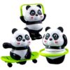 Cute Panda Action Toy Set for Kids – Fun Rotating & Moving Panda Toys, Interactive Play Figures, Safe Educational Toy Gift for Boys & Girls Age 3+(3PCS Set)