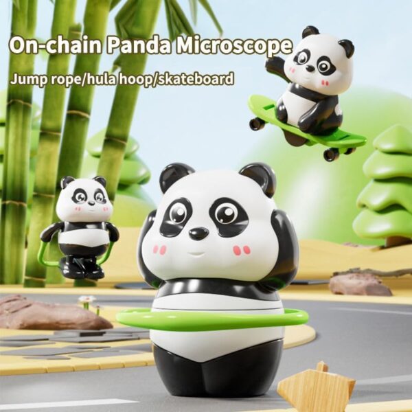 Cute Panda Action Toy Set for Kids – Fun Rotating & Moving Panda Toys, Interactive Play Figures, Safe Educational Toy Gift for Boys & Girls Age 3+(3PCS Set)