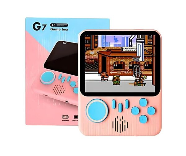 Toy019_IMAGE 1 G7 Handheld Game Console (666 Games in 1) 3.5 Inch HD Color Screen Gaming Device , Rechargeable, TV Output, Classic Video Games for Kids & Adults (Multicolour)