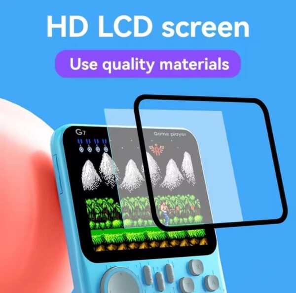 Toy019_IMAGE 4 G7 Handheld Game Console (666 Games in 1) 3.5 Inch HD Color Screen Gaming Device , Rechargeable, TV Output, Classic Video Games for Kids & Adults (Multicolour)